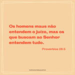 Imagem com Provérbios 28:5