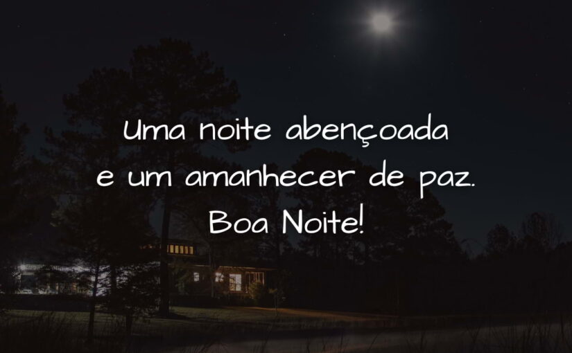 Mensagem sobre noite abençoada