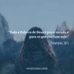 Imagem com reflexão sobre Provérbios 30:5