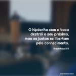 Imagem com versículo Provérbios 11:9