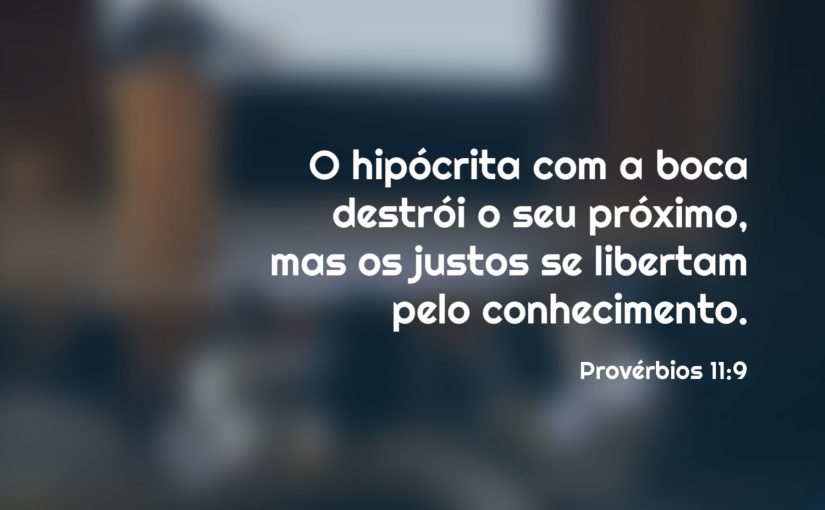 Imagem com versículo Provérbios 11:9