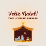 Arte de Natal com mensagem sobre deixar Jesus nascer em seu coração