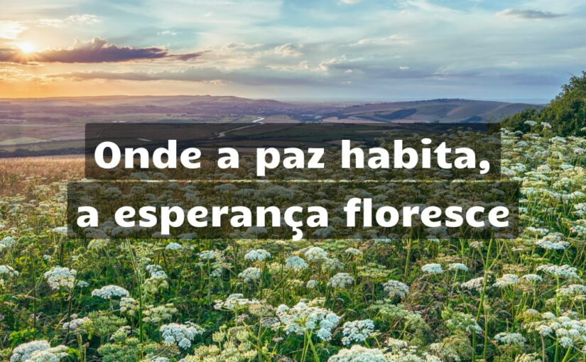 Onde a paz habita, a esperança floresce